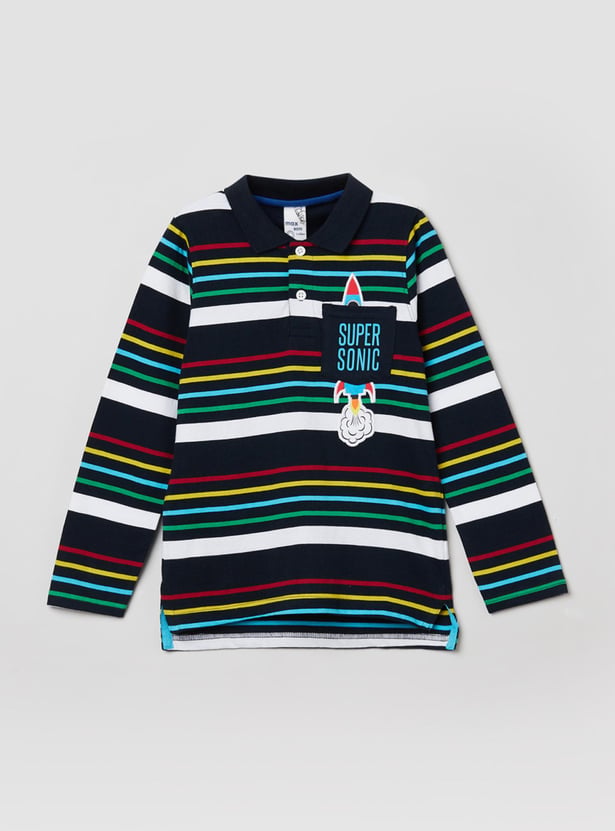 MAX Boys Striped Polo T-shirt