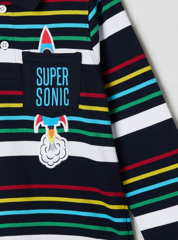 MAX Boys Striped Polo T-shirt