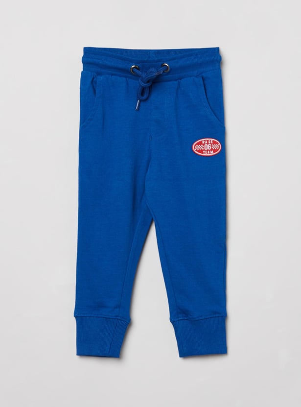 Boys Appliqued Full-Length Joggers