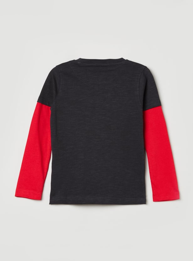Boys Embellished Crew Neck T-shirt