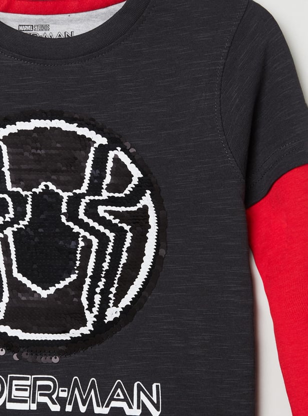 Boys Embellished Crew Neck T-shirt