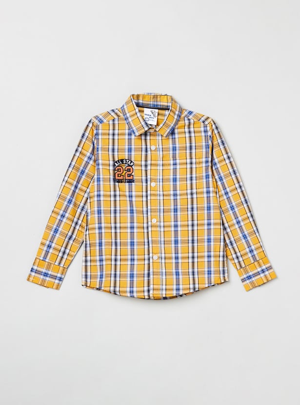 Boys Checked Full Sleeves Shirt