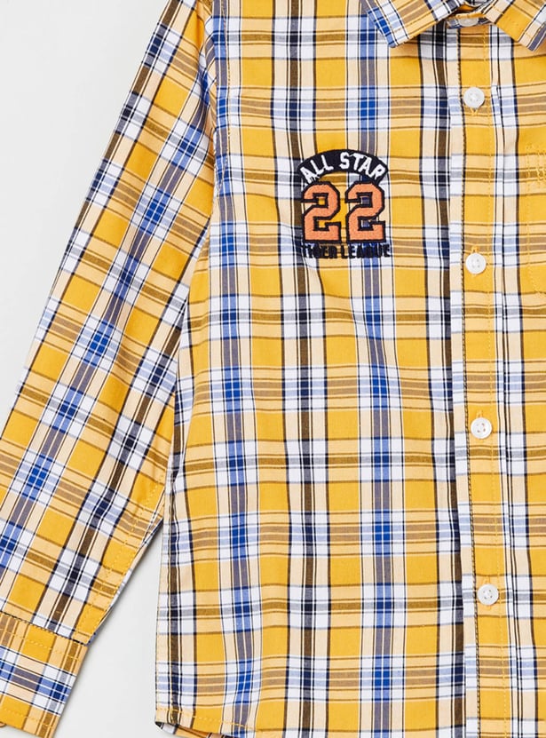 Boys Checked Full Sleeves Shirt
