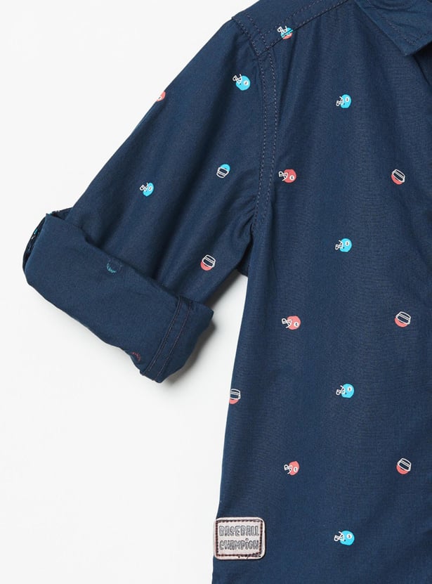 Boys Printed Casual Shirt