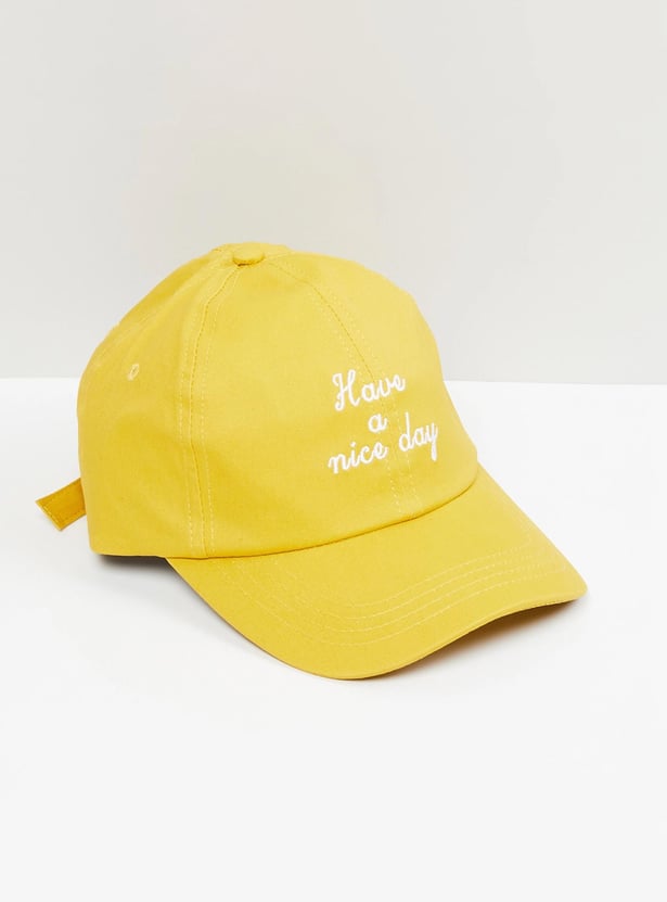 MAX Women Typographic Embroidered Cap