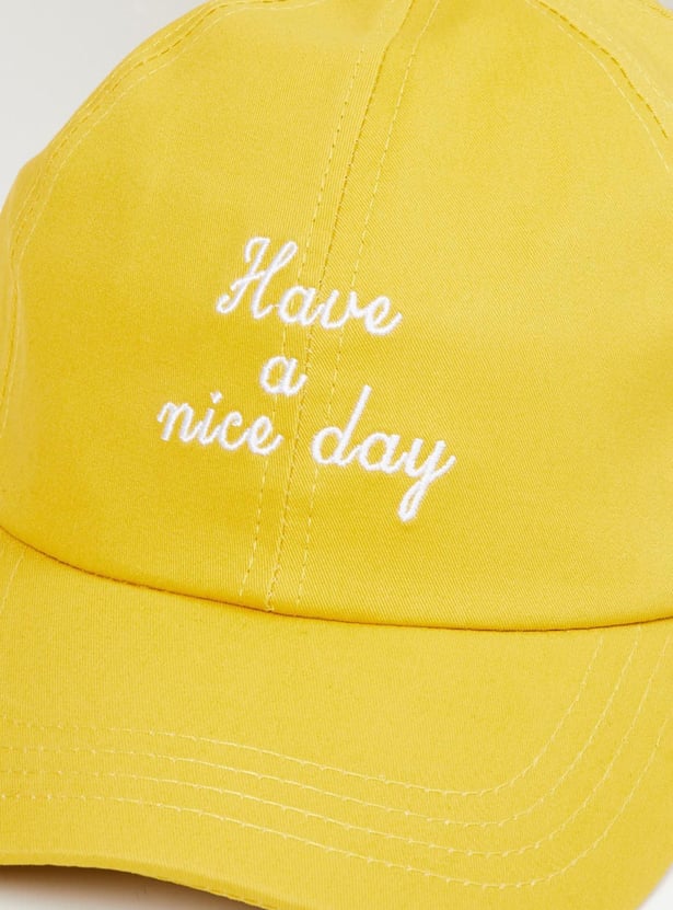 MAX Women Typographic Embroidered Cap