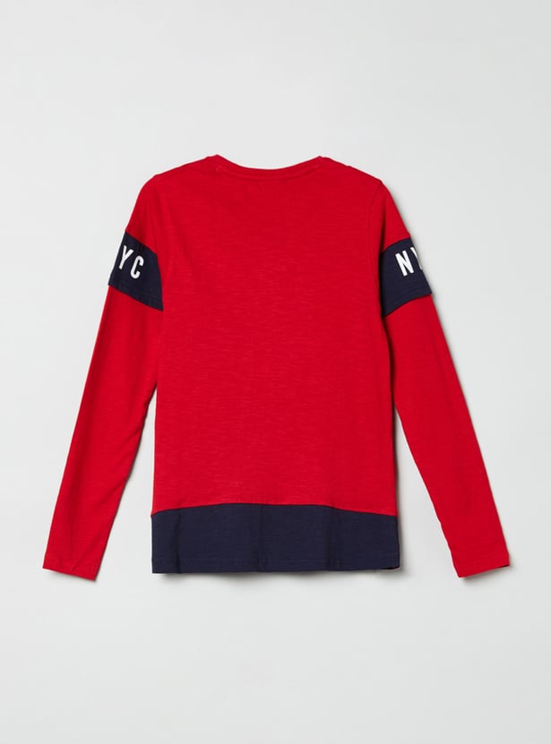 MAX Boys Sequinned Crew Neck T-shirt