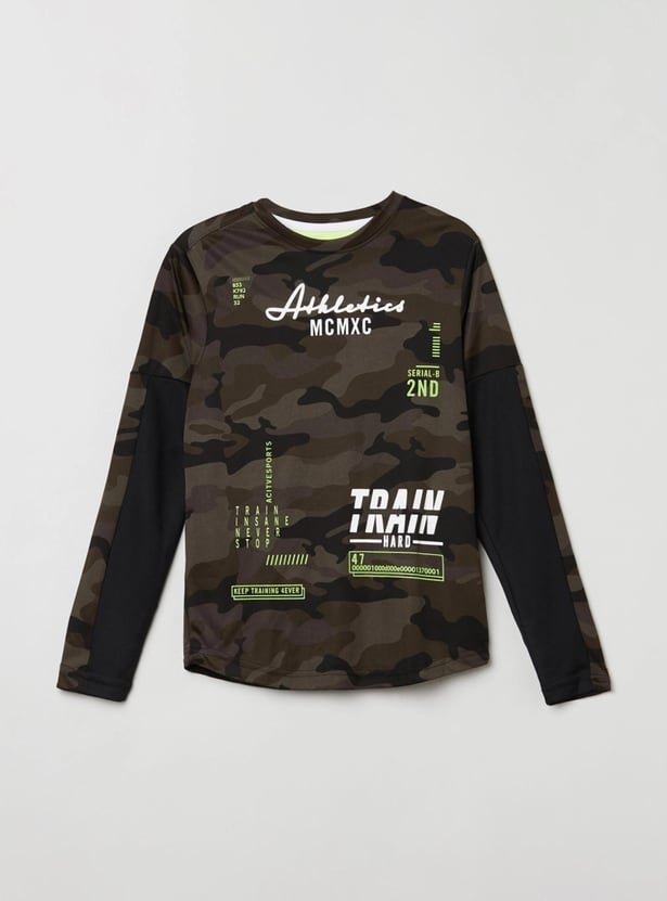 MAX Boys Printed Crew Neck T-shirt