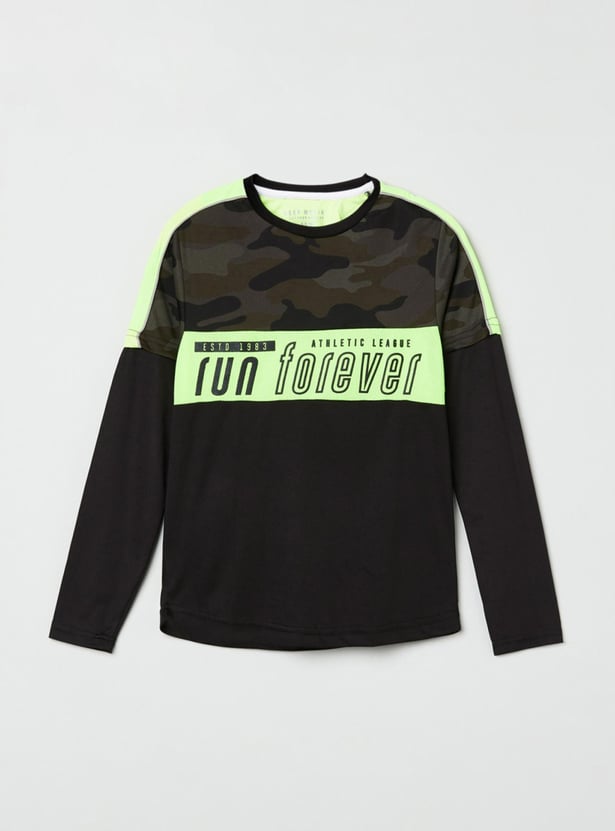 MAX Boys Printed Crew Neck T-shirt