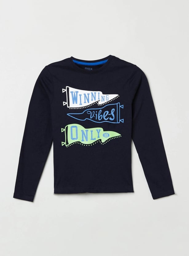 Boys Printed Crew Neck T-shirt