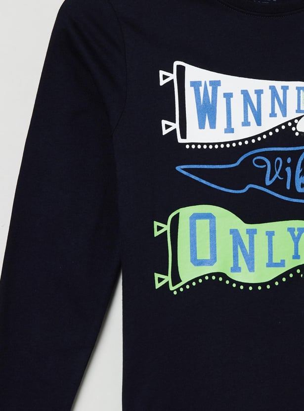 Boys Printed Crew Neck T-shirt