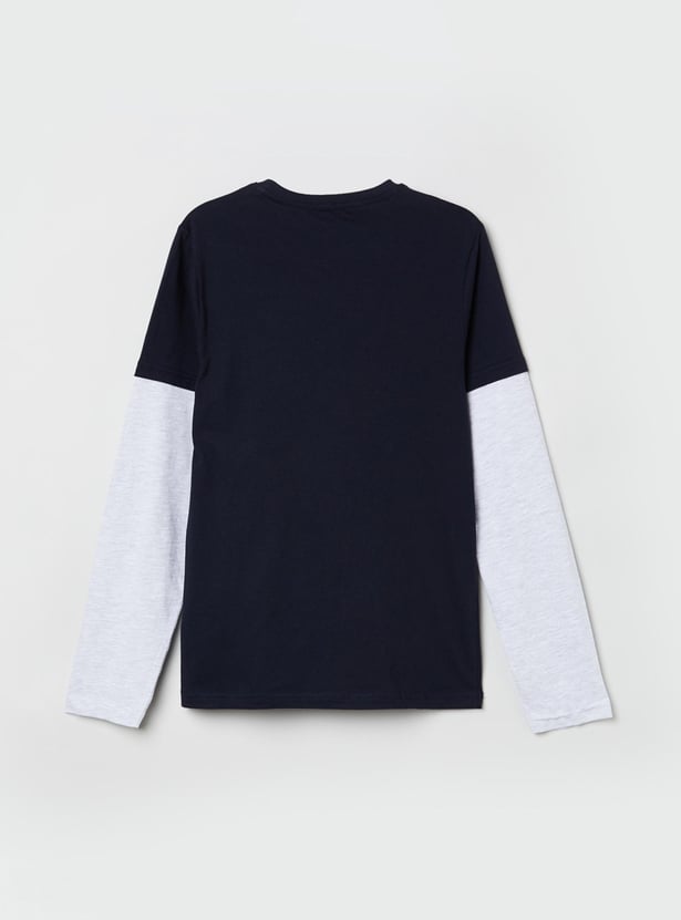 MAX Boys Typograph Print Crew Neck T-shirt