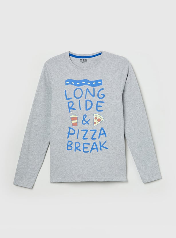 MAX Boys Typographic Print Crew Neck T-shirt