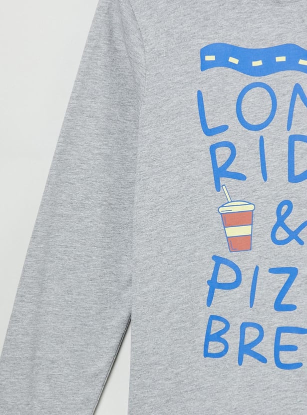 MAX Boys Typographic Print Crew Neck T-shirt