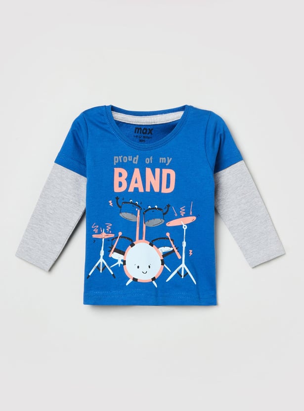 Boys Printed Crew Neck T-shirt