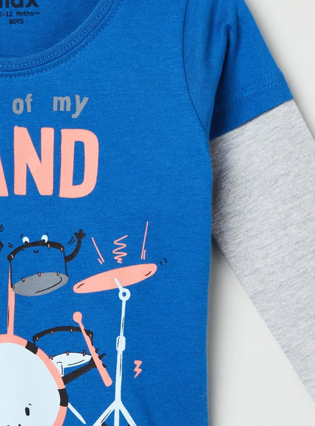 Boys Printed Crew Neck T-shirt