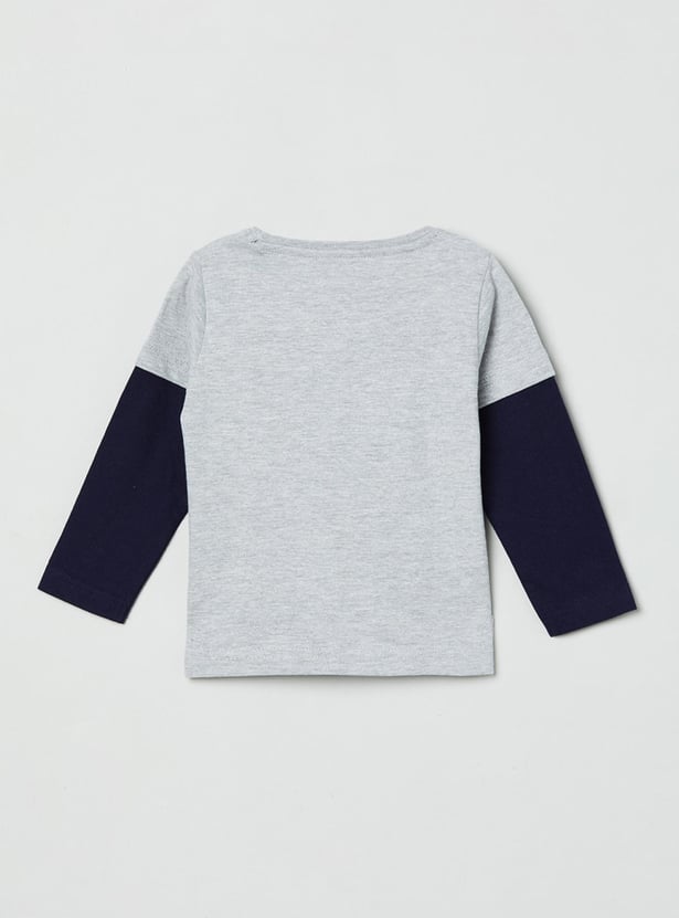 Boys Typographic Print Crew Neck T-shirt