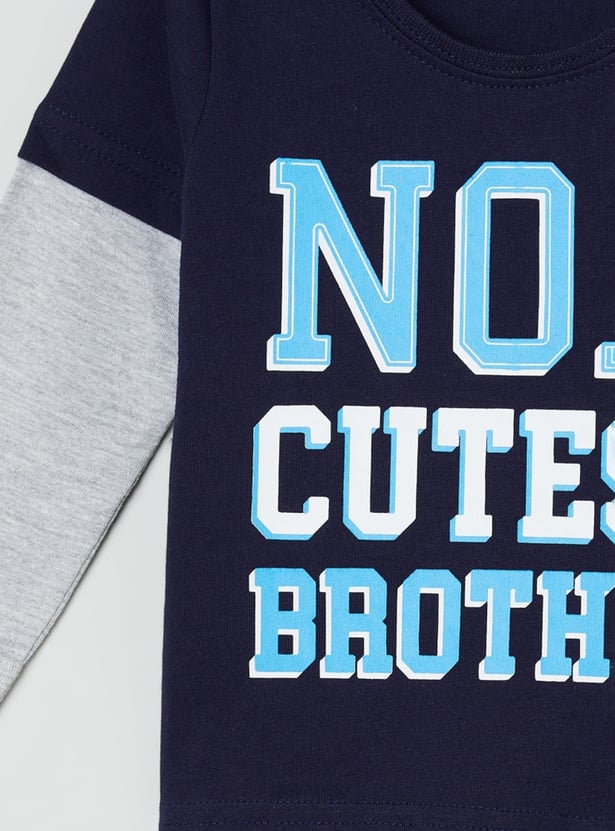MAX Boys Typographic Print Crew Neck T-shirt