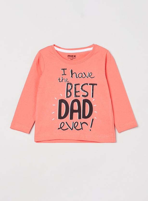MAX Boys Typographic Print Crew Neck T-shirt