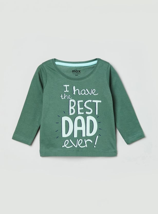 MAX Boys Typographic Print Crew Neck T-shirt