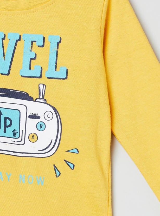 Boys Printed Crew Neck T-shirt