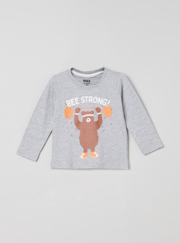 Boys Printed Crew Neck T-shirt
