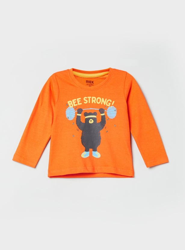 Boys Printed Crew Neck T-shirt