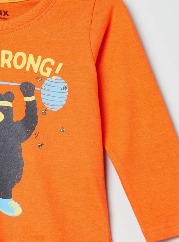 Boys Printed Crew Neck T-shirt