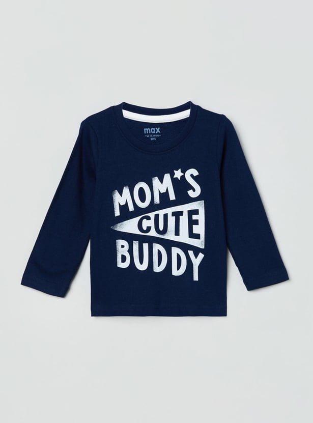 MAX Boys Printed Crew Neck T-shirt