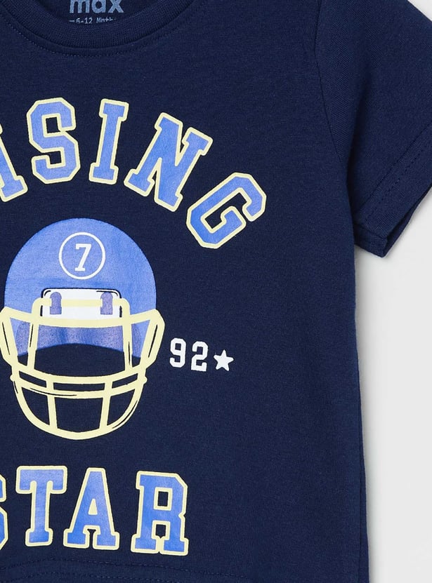 MAX Boys Printed Round Neck T-shirt