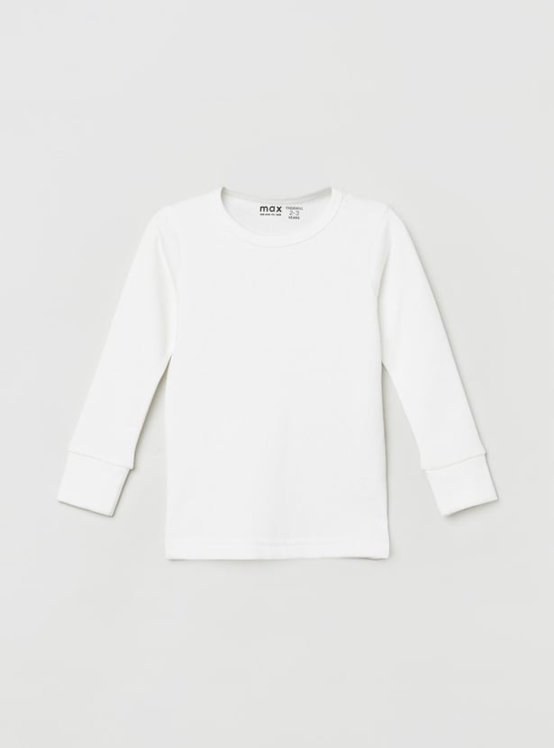 MAX Boys Textured Full Sleeves Thermal T-shirt