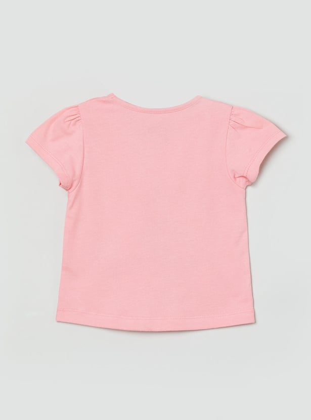 MAX Girls Printed Round Neck T-shirts - Pack of 5