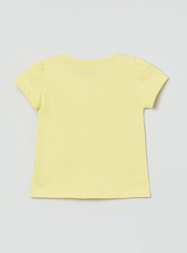 MAX Girls Printed Round Neck T-shirts - Pack of 5