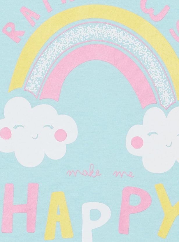 MAX Girls Printed Round Neck T-shirts Combo - Pack of 5