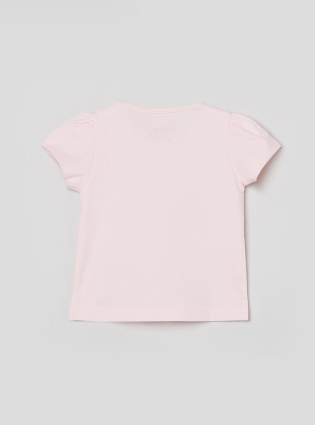 MAX Girls Printed Round Neck T-shirts Combo - Pack of 5