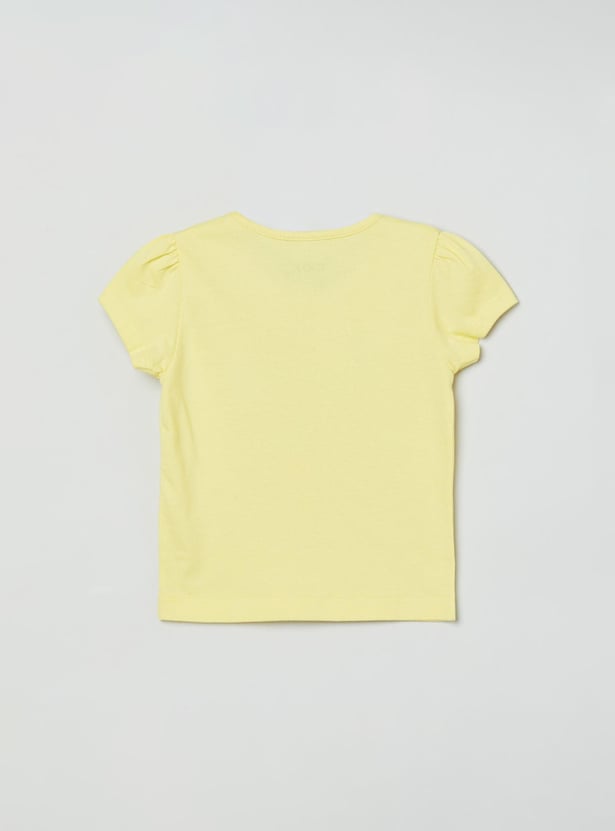 MAX Girls Printed Round Neck T-shirts Combo - Pack of 5