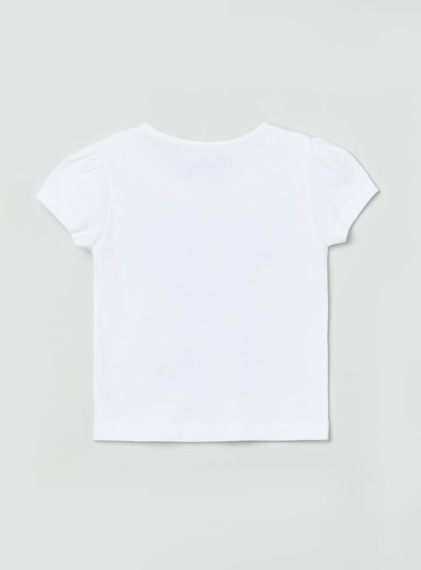 MAX Girls Printed Round Neck T-shirts Combo - Pack of 5