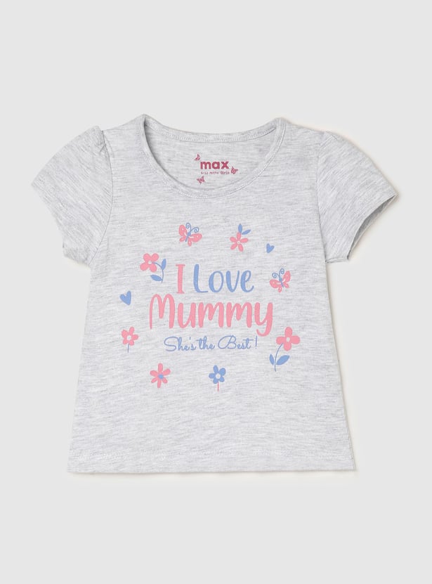 Girls Graphic Printed T-shirt - Pack of 5