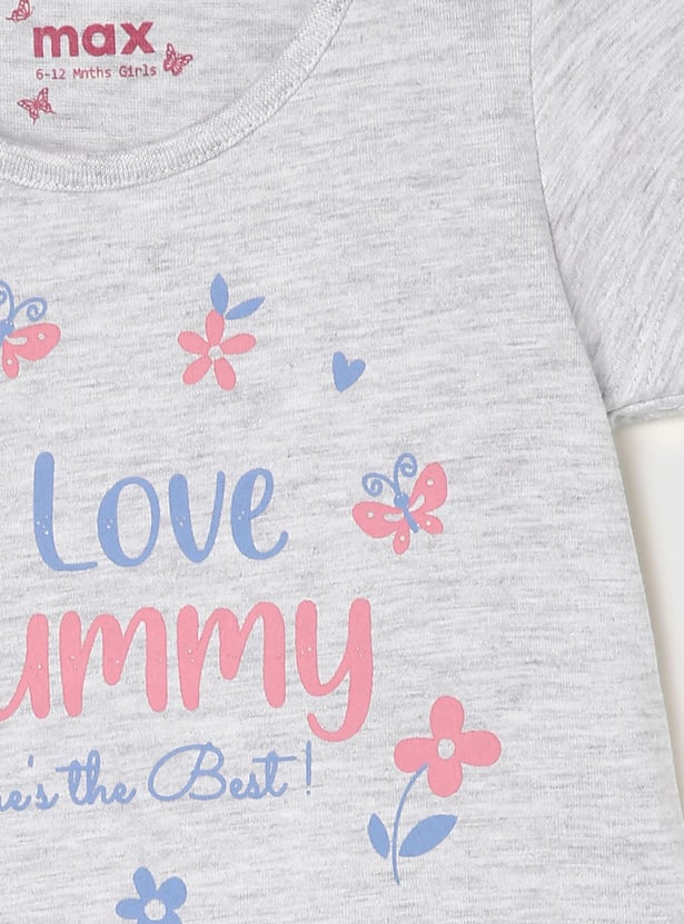 Girls Graphic Printed T-shirt - Pack of 5