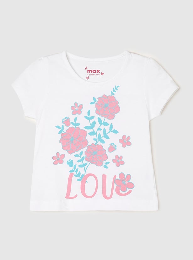 Girls Graphic Printed T-shirt - Pack of 5