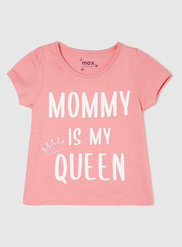 Girls Graphic Printed T-shirt - Pack of 5