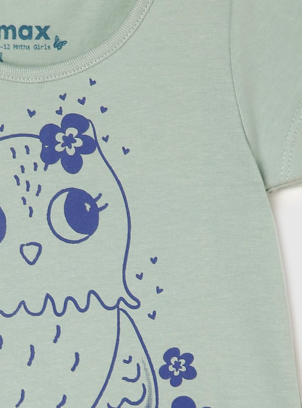 Girls Graphic Printed T-shirt - Pack of 5