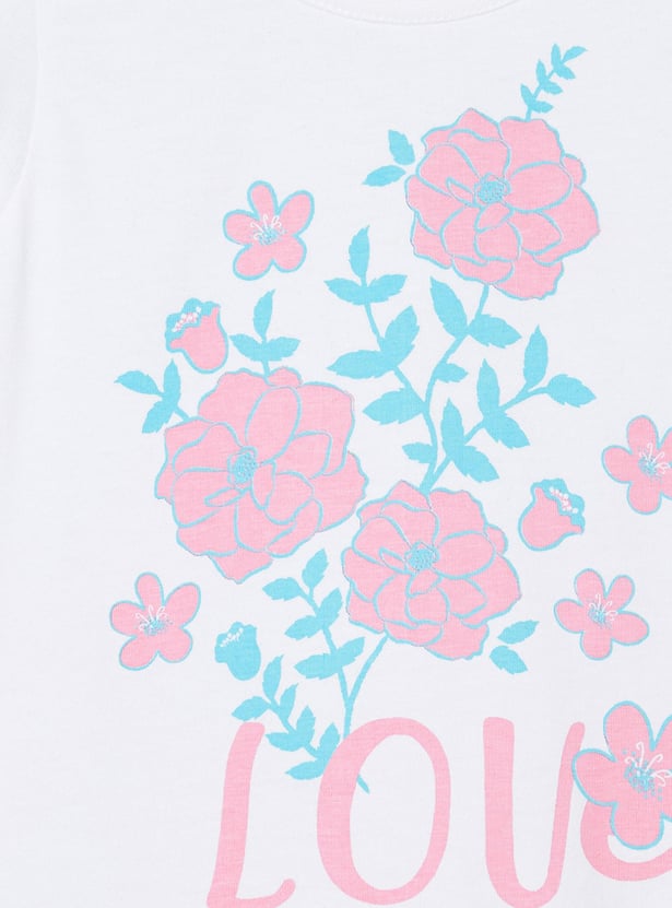 Girls Graphic Printed T-shirt - Pack of 5