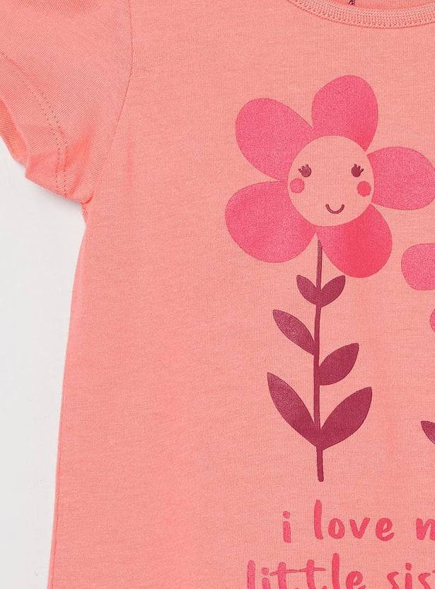 Girls Graphic Printed T-shirt - Pack of 5