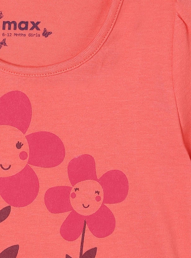 Girls Graphic Printed T-shirt - Pack of 5