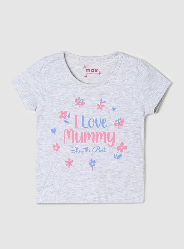 Girls Graphic Printed T-shirt - Pack of 5