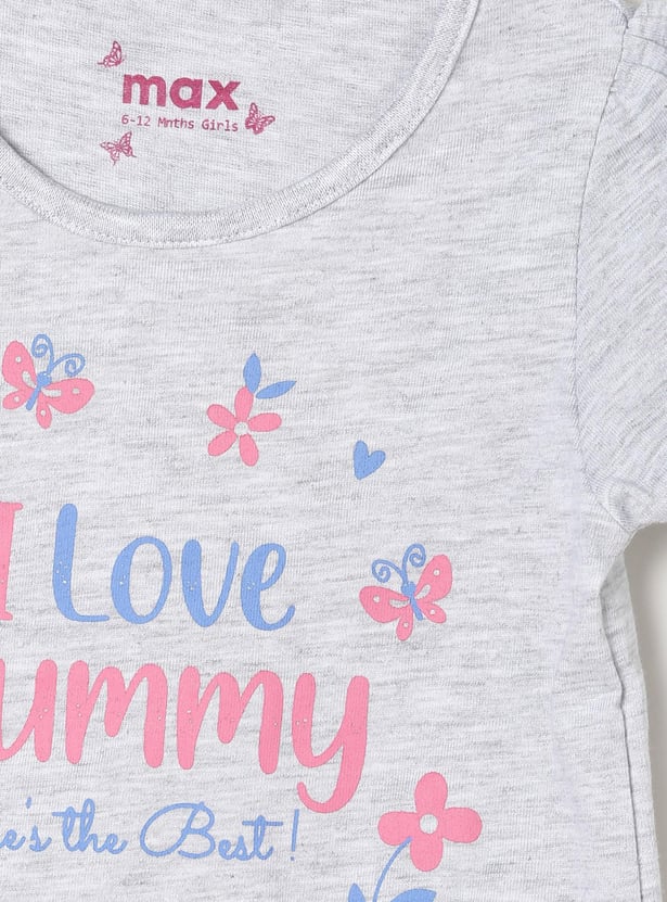 Girls Graphic Printed T-shirt - Pack of 5