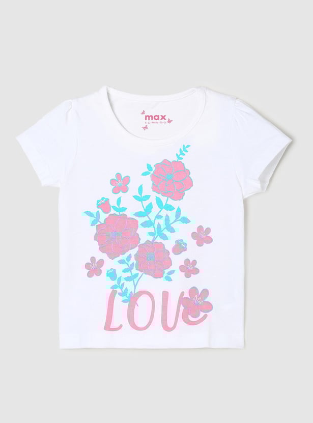 Girls Graphic Printed T-shirt - Pack of 5