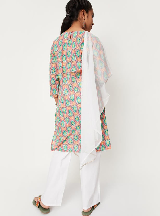 Girls Printed Kurta Set