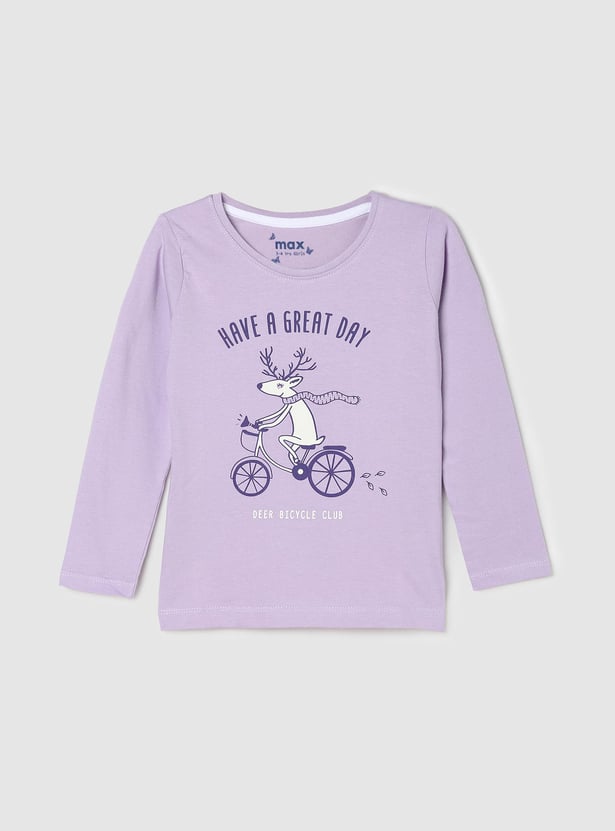 Girls Graphic Printed T-shirt - Pack of 2
